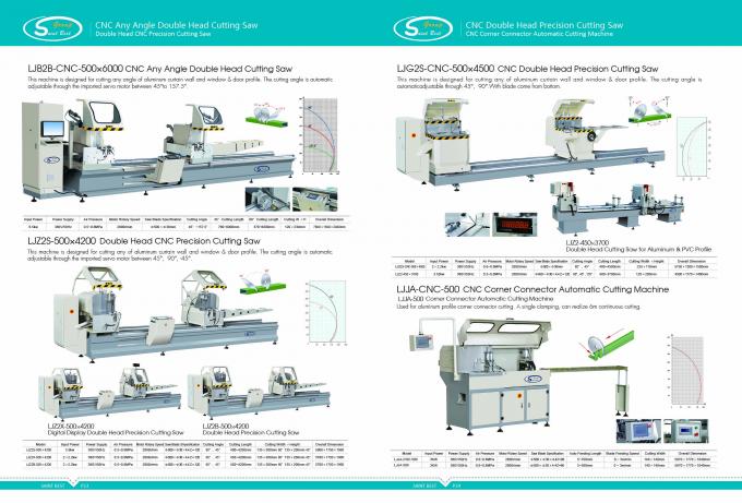 Double Head Aluminium Window Machinery , Aluminium Corner Crimping Machine