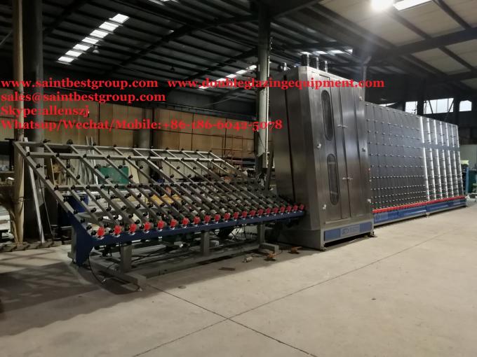 Low E Washing Glass Machine , Flat Glass Washing Machine Max Glass Size 2800x4000mm