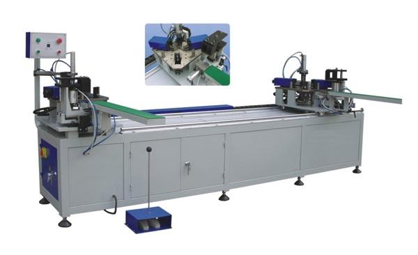 Door Fabrication Aluminium Window Machinery , Two Point Crimping Machine