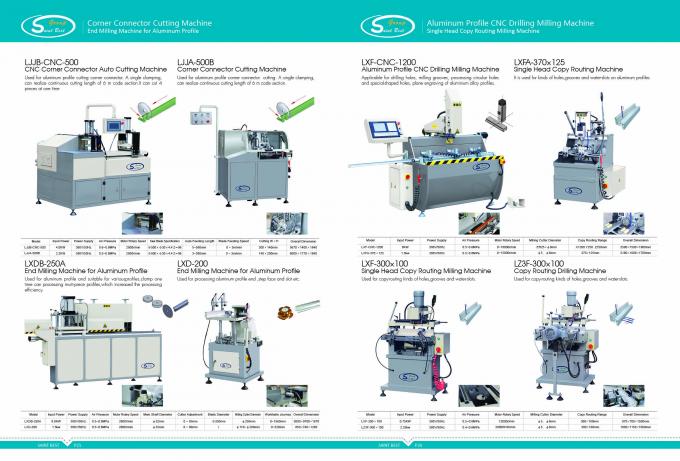 Aluminium Curtain Wall Profile Compound Copy Routing Machine with Spindle Motor