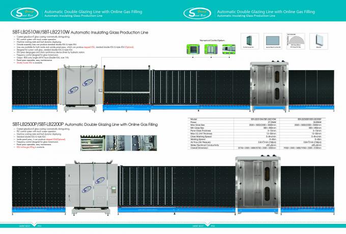 PLC Control Double Glazing Insulated Glass Machine 900units / day Capacity