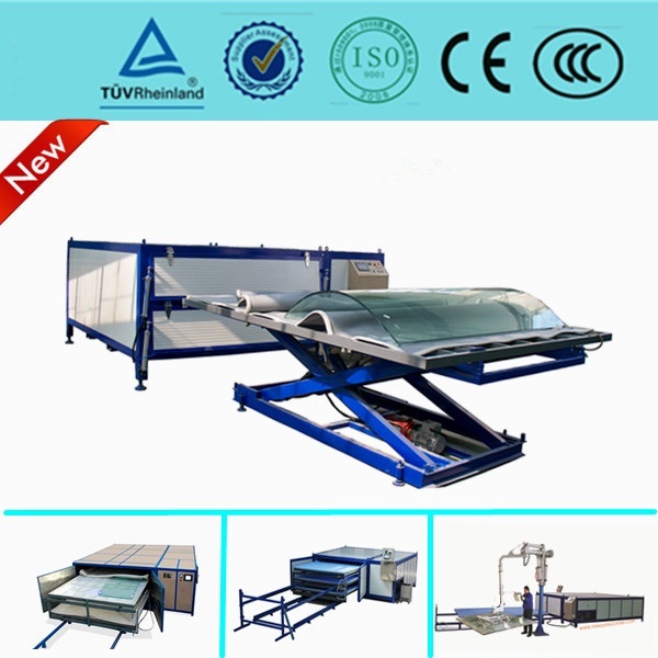 EVA Curved Laminated Glass Machine , Industrial Laminating Machine Autoclave Free