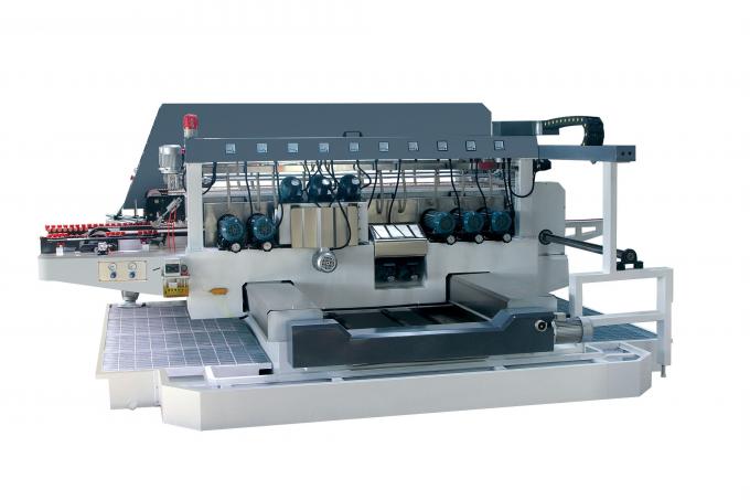 45 Angle Auto Double Glass Edging Machine With 2 Sets Servo Motors , high speed