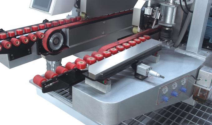 45 Angle Auto Double Glass Edging Machine With 2 Sets Servo Motors , high speed