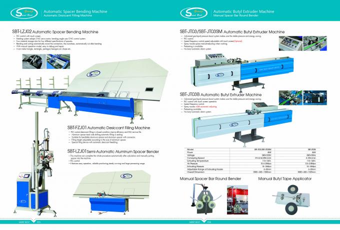 Curtain Wall Double Glazing Equipment , Insulated Glass Machine With Touch Screen Operation