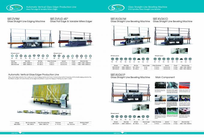 Automatic Straight Line Glass Beveller Edge Cutting Grinding Polish Machine,Glass Straight Line Beveling Machine