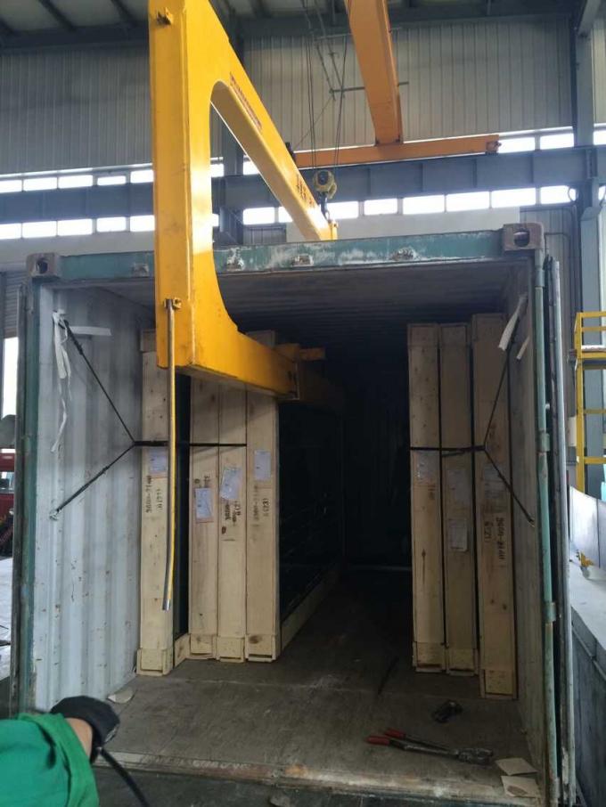 Safety Loading & Unloading U Shaped Glass Crane 3660mm Max Seaming Size