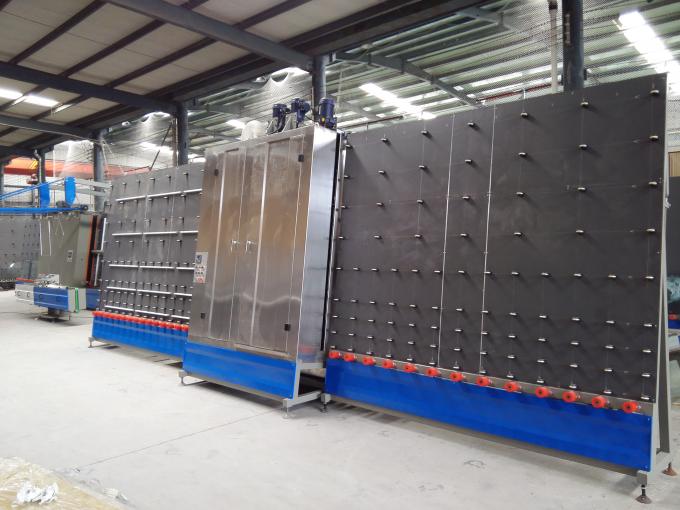 Stainless Steel Vertical industrial glass washing machines 2~7m / min Washing Speed