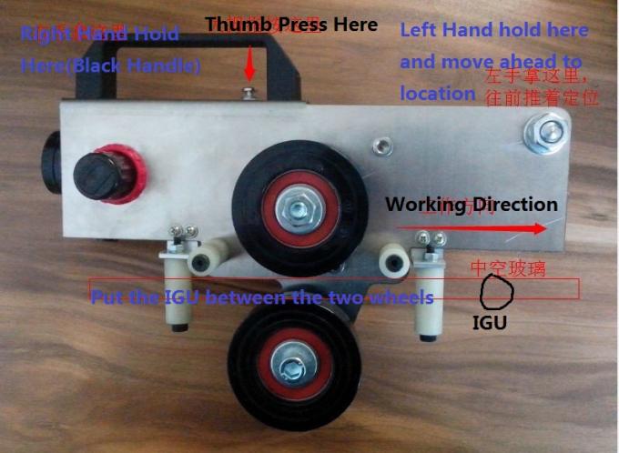 Pneumatic Double Glazing Equipment Edge Manual Roller Press Machine For Insulating Glass