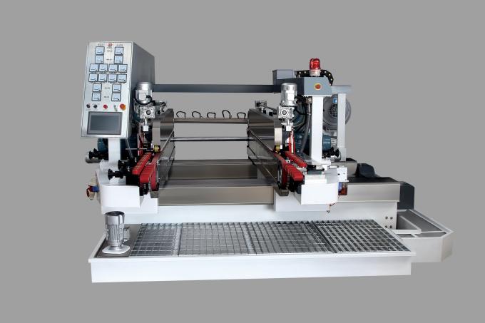 55mm Glass Double Edging Machine 16 Motors , Glass Beveling Equipment Low noise